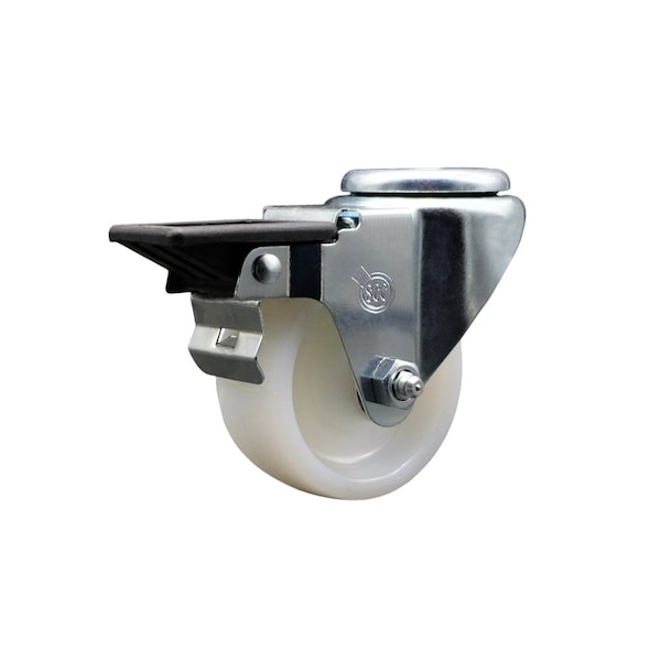 3'' Nylon Wheel Swivel Bolt Hole Caster with Posi Lock Brake